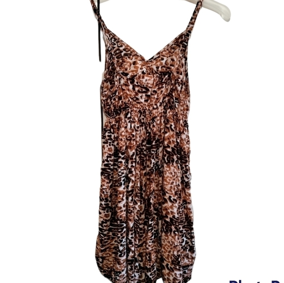 Cyn by Cynthia Mehr Cheetah print baby doll mini dress lg/xl - Picture 3 of 7